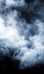 Obraz premium Billowing smoke clouds against a dark background, ideal for dramatic or mysterious scenes