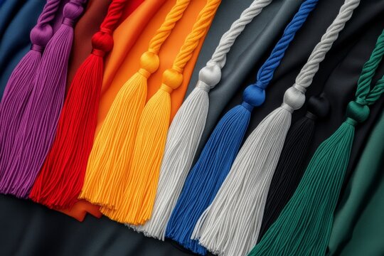 Colorful Graduation Tassels - A Celebration of Success