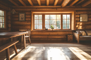 Fototapeta premium Rustic home interior design of living room 