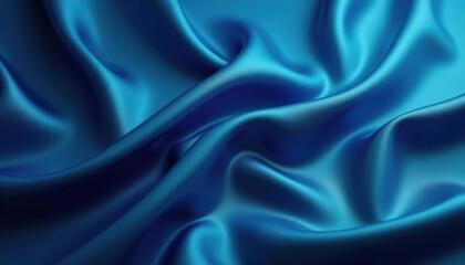 Obraz premium Futuristic sci‑fi fabric with subtle waves and advanced design in deep blue hues for modern digital art