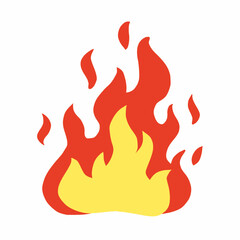 vector illustration of a burning fire