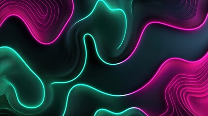 Vibrant abstract lines in neon colors.