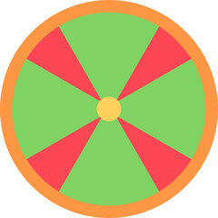 Obraz premium Roulette with Arrow Vector Icon