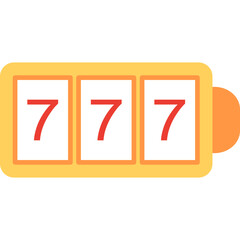 Slot Machine with Sevens Vector Icon