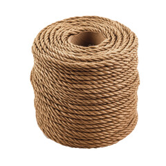 Obraz premium Roll of Manila Rope in Macro Still Life Twisted, Coiled, Strong, Rustic, Nautical, Hemp, Cord, Crafting, DIY, Textured, Wrapping, Fiber, Knotting