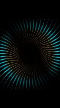 Blue orange glowing loading spinner abstract futuristic tech motion background. Vertical looped video animation