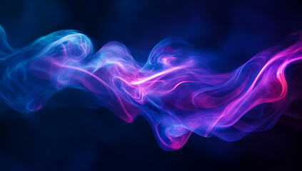 An abstract multicolored wave pattern flowing smoothly against a deep black background. The vibrant, fluid curves create a dynamic and futuristic visual, perfect for digital art, modern design