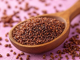A warm breakfast moment captured: cereals in a bowl, kitchen scene
