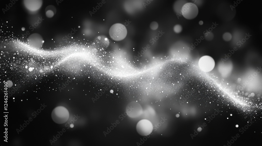 Poster minimalist and soft bokeh background with light gray tones