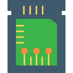 Unique Chip Vector Icon