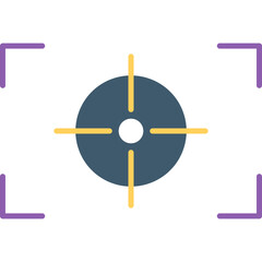 Unique Focus Horizontal Vector Icon