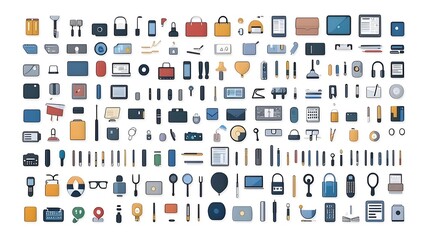 Comprehensive Business Icon Collection for Productivity Teamwork and Corporate Solutions   A versatile set of icons designed to represent key business concepts including productivity teamwork