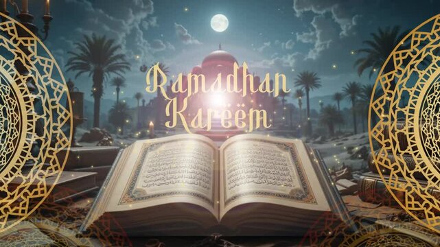 ramadhan kareem greeting motion design animation