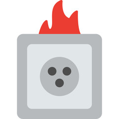 Unique Fire in Socket Vector Icon