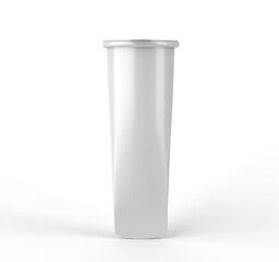 Push up ice lolly ice pop tube blank  mockup template 3d illustration.