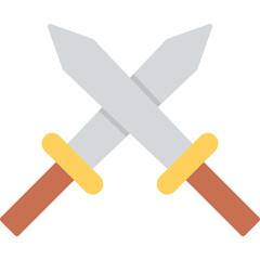 Unique Two Swords Vector Icon