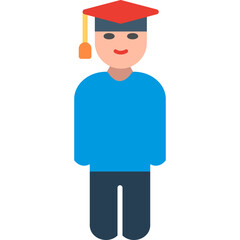 Unique Student Standing Vector Icon