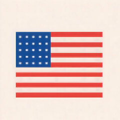 Obraz premium A Illustration dynamic and abstract pixel art version of the American flag