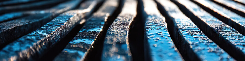 Parallel Slats with Water Droplets
