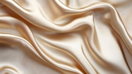 Obraz premium Luxurious Golden Silk Fabric with Smooth Flowing Folds