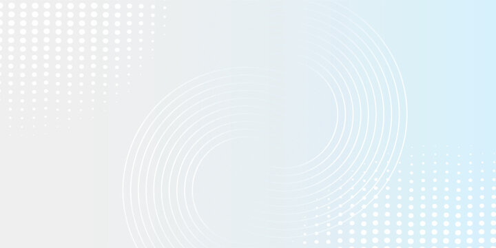 White abstract background. Modern circle lines pattern. Futuristic concept. Minimal geometric design.