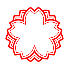 華やかな桜モチーフの判子フレーム