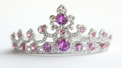 Fototapeta premium Sparkling Tiara with Pink and Purple Jewels for a Princess or Celebration