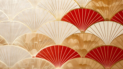 new year card with Japanese patterns	