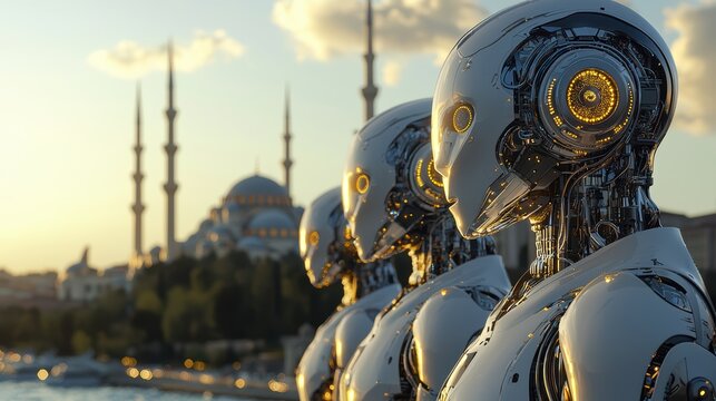 Futuristic robots on the bosphorus a fusion of tradition and innovation