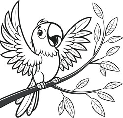vector illustration of an abstract bird