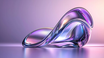 Liquid shapes abstract holographic 3D wavy background with colorful fluid design and flowing smooth motion effects.
