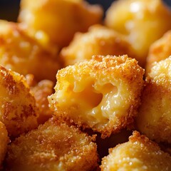 Golden, crispy mac and cheese bites