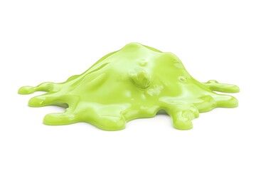 Gooey Green Slime: A vibrant and playful pile of green slime with a glossy texture, perfect for adding a touch of whimsy and fun to your designs.