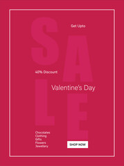 Pink, white and red sale valentines