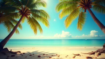 "Caribbean Paradise: Tropical Beaches, Crystal Waters, and Sunlit Shores"