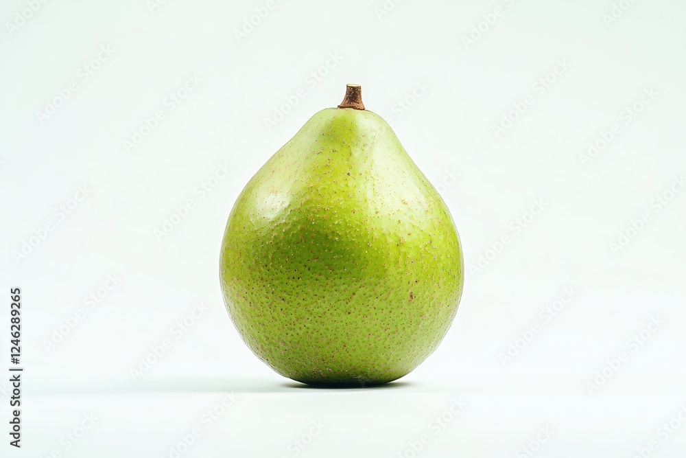 Aufkleber fresh green avocado on a bright white background showcasing its natural texture and color