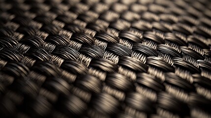 Elegant woven basket texture in earthy tones with soft lighting