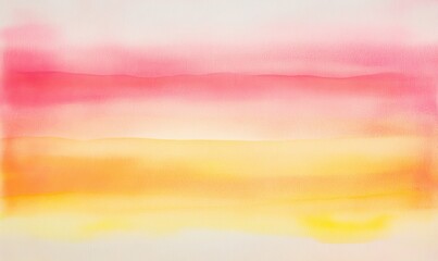 Pink yellow watercolor sunset stripes background texture