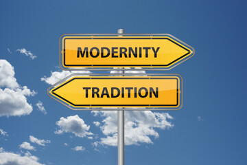 The debate between Modernity and Tradition represents a significant dual path in signage