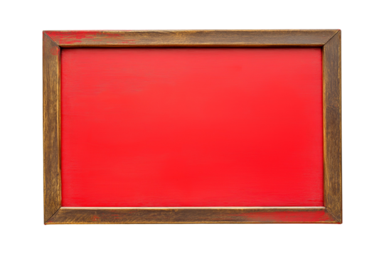 red sign on wooden frame board isolated on transparent background Remove png, Clipping Path, pen tool - Powered by Adobe