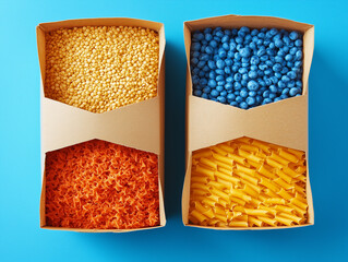 A delicious breakfast moment: cereals in a bowl, kitchen setting