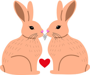 Fototapeta premium Bunnies in love