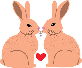 Bunnies in love