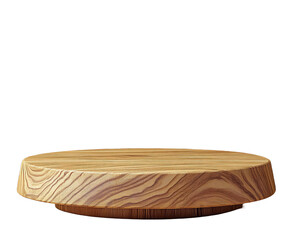 wooden podium isolated on white background