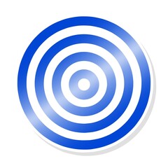 blue target on white, blue dart target, blue target isolated on white background, target element, 3d target, shiny target  
