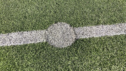 Fußballfeld Mittelkreis Anstoßpunkt