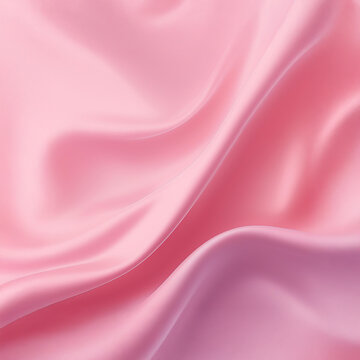 Subtle Soft Pastel Pink Color Mixed Colour Pleated Wrinkle Silk Fabric Cosmetics Cosmetic Products Makeup Fashion Texture 3D Background Screen