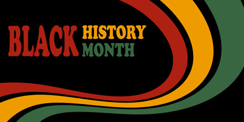 Happy black history month simple diagonal background vector illustration flat style. Suitable for landscape and square poster, cover, web, social banner, or flyer.