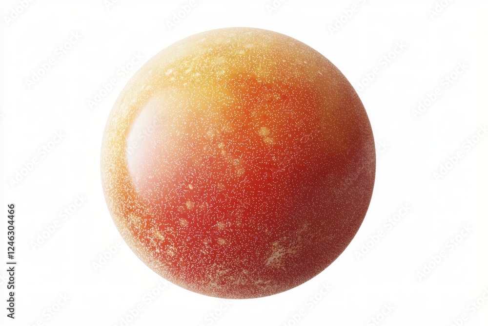 Aufkleber abstract sphere with orange and red gradient on white background creates a modern visual