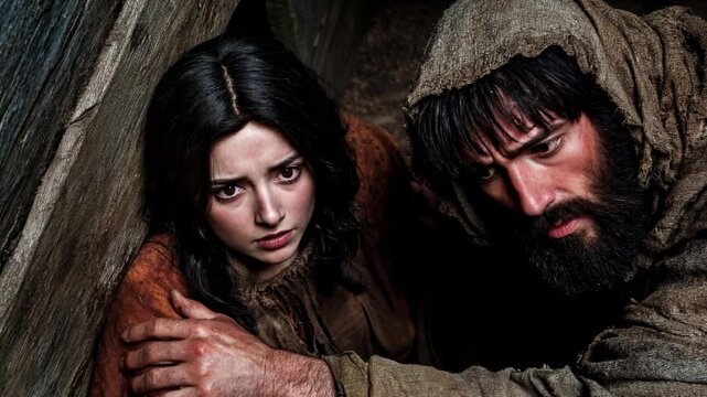 Christians Hiding From Persecutors, Biblical Times. For Bible Church Publications